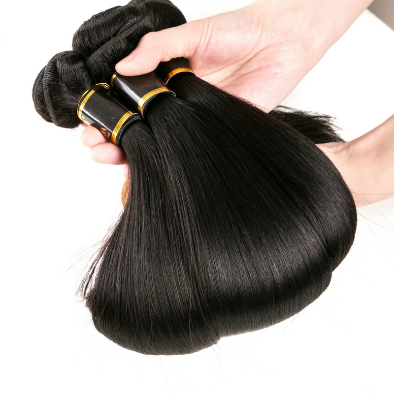 Yavida Hair Brazilian Straight Hair Bundles Natural Color 100% Human Hair Weave Bundles 8-30inch Non-Remy Hair Extension 3 Piece