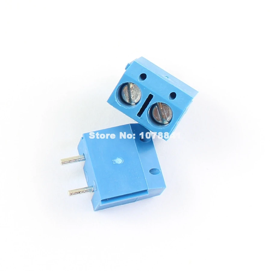 20 шт. в партии синий 5 мм Шаг 2 pin способ PCB винтовой клеммный блок разъем KF301 2P|connector
