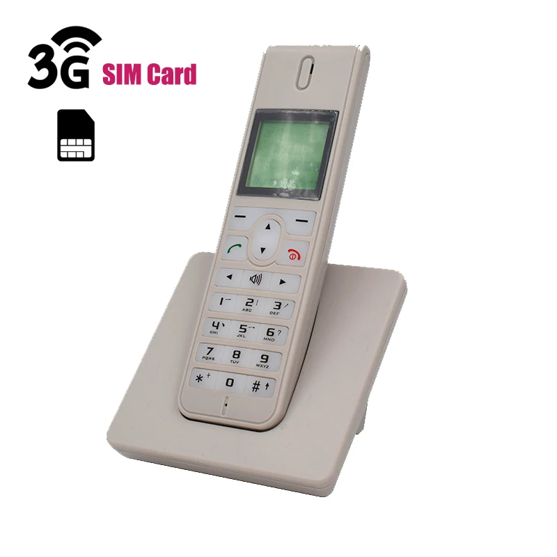  GSM 3G WCDMA Wireless Telefon Landline Phone With SIM Card SMS Backlight LED Screen Radiotelephones - 32956232240