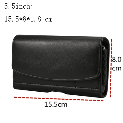 Универсальная поясная сумка с зажимом для ремня, сумка-держатель для карт, поясная сумочка, сумки для мобильных телефонов для samsung/iphone/Xiaomi/huawei - Цвет: 5.5 inch