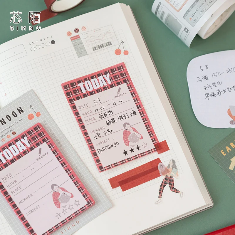

36 pcs/Lot Office Lady cute sticky note Mini planner To do list post memo marker sticker Stationery item School supplies F531