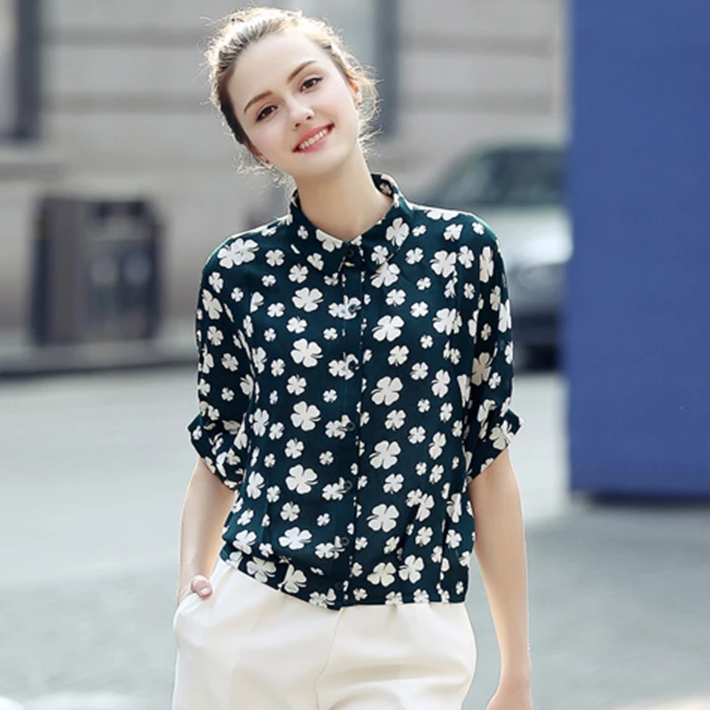 2017 Nuevo Estilo Coreano Floral Impreso Blusa Casual Camisa de la Mujer Floja de Las Señoras Elegantes Blusas Femininas Vendimia|women shirts|blouse shirtvintage shirt - AliExpress