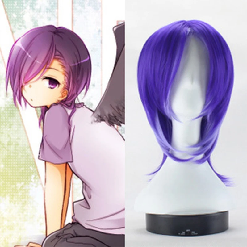Full Synthetic Lucifer Wigs Short Straight Anime Hair ...