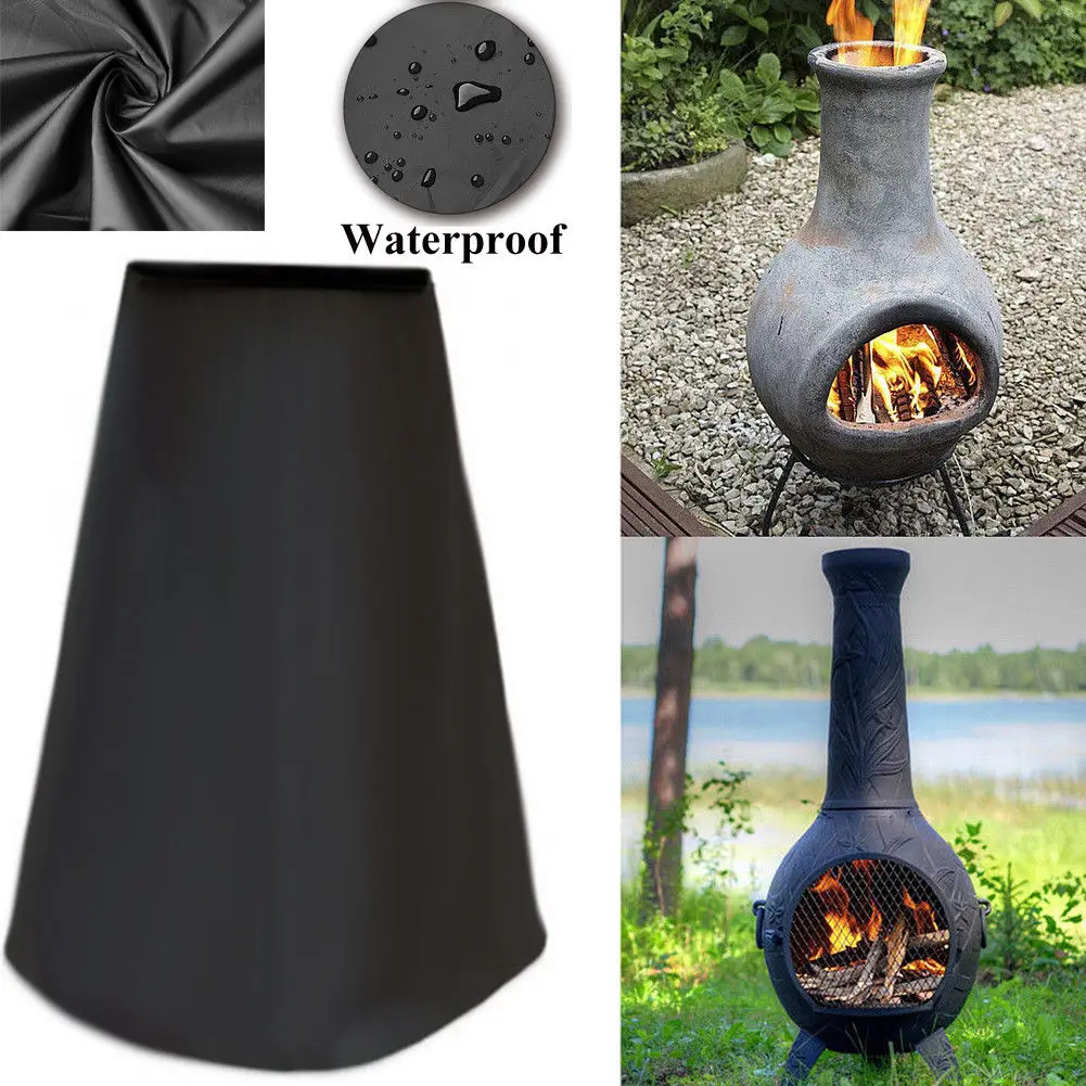

Chiminea Furnace Stove Cover Water Resistant Dust-proof Outdoor Rain Protector