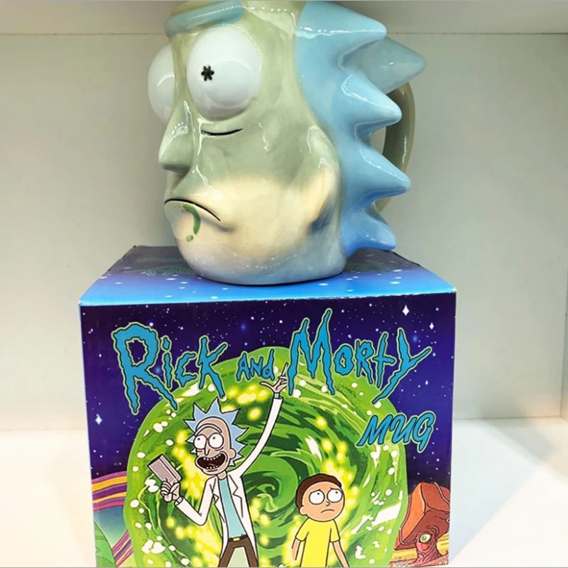 Rick and Morty 3D креативная мультяшная кружка большой объем для воды чашка керамическая кофейная кружка Детская кружка для молока на завтрак забавные напитки Кружка