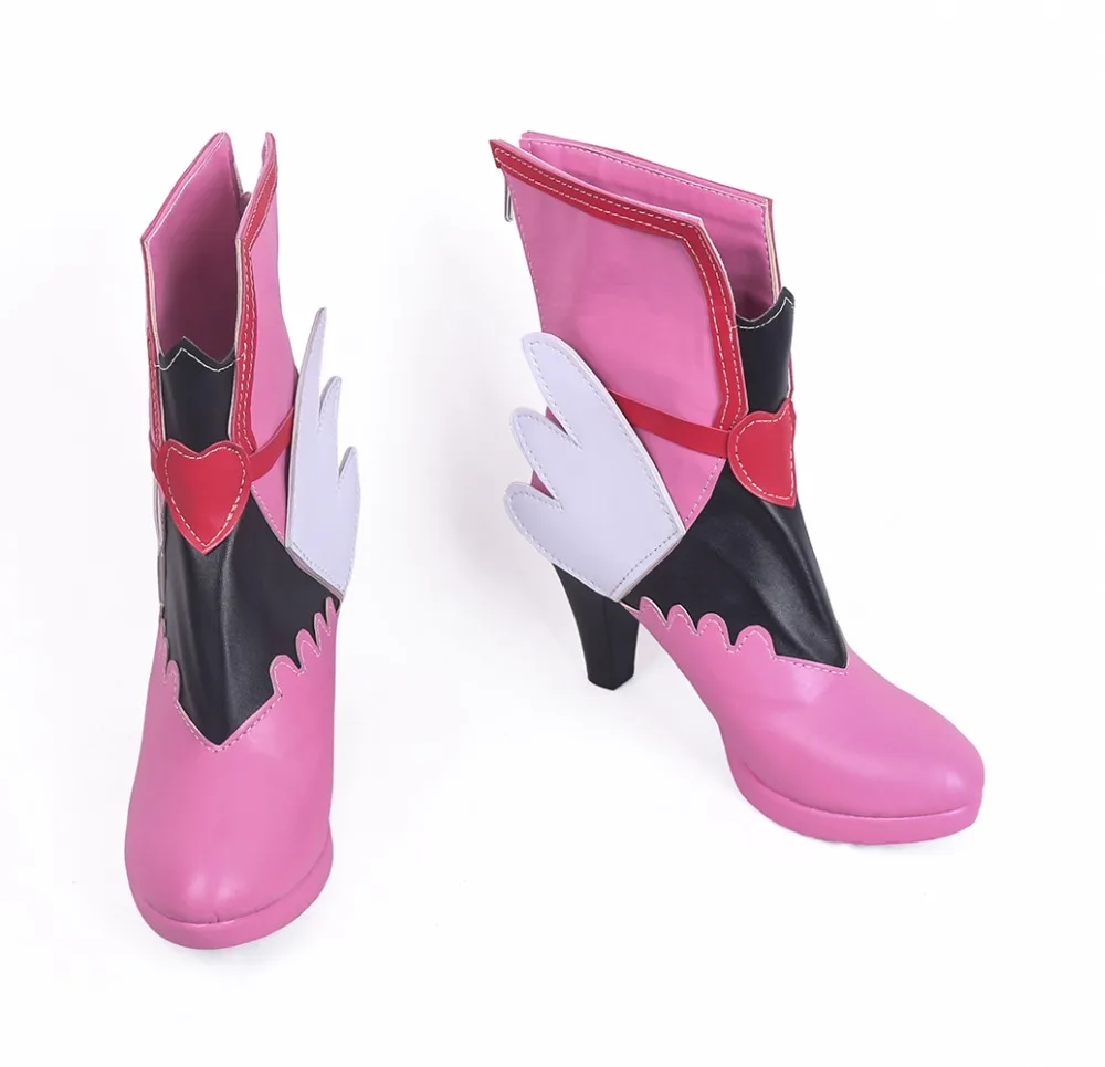 OW Hana Song D.Va Cosplay Boots Pink Shoes (2)