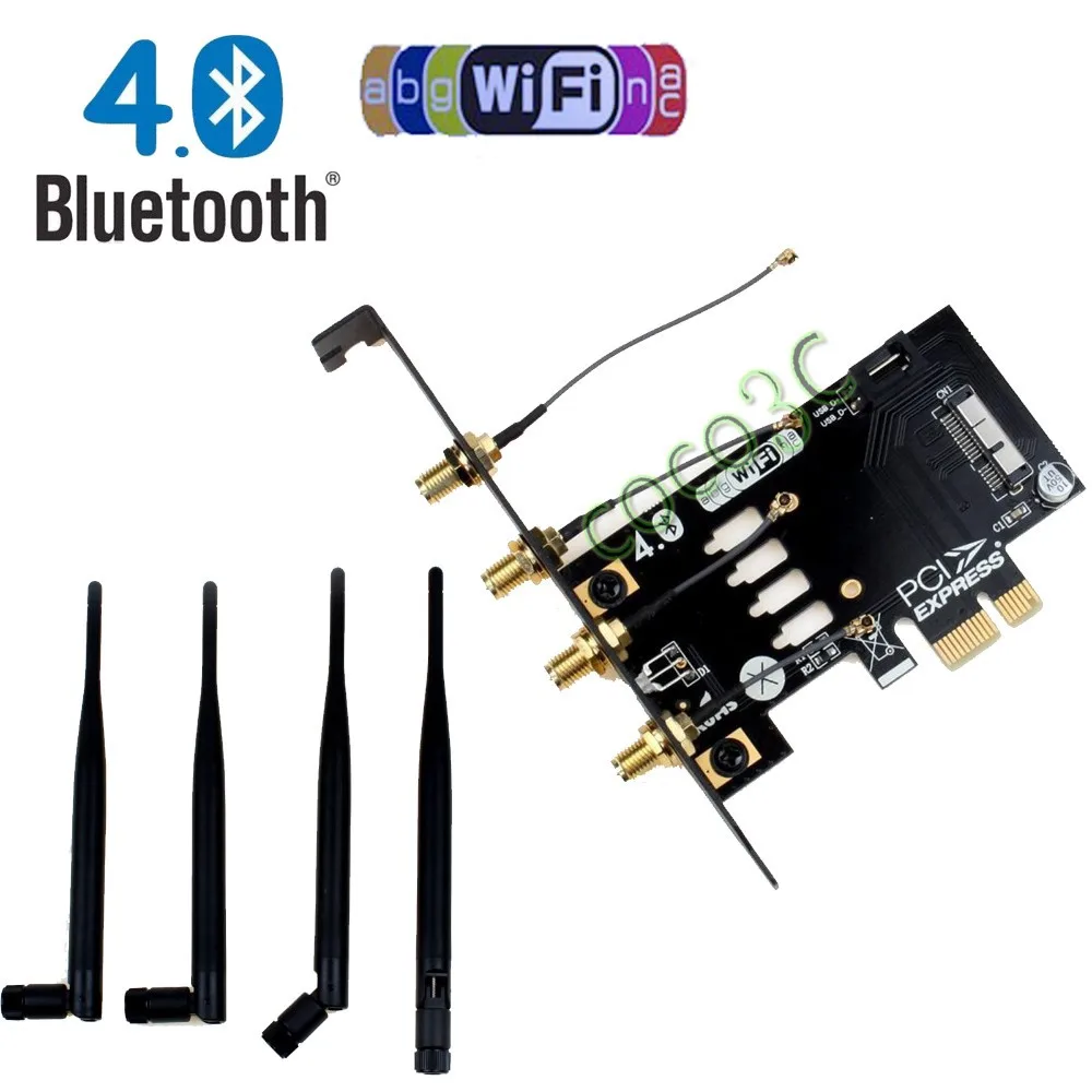 Laptop Wireless Network Card adapter PCI express to 3G bluetooth 4.0 WIFI BCM94360CD BCM94331CD module for macbook Pro Air