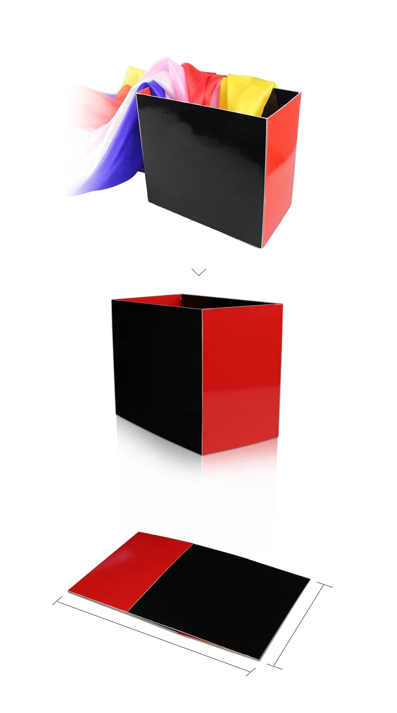 Шелковая коробка для фонтана 2 волшебные фокусы (шелковые в комплект не входят) шелк из пустой коробки реквизит для фокусов Scraves аксессуары