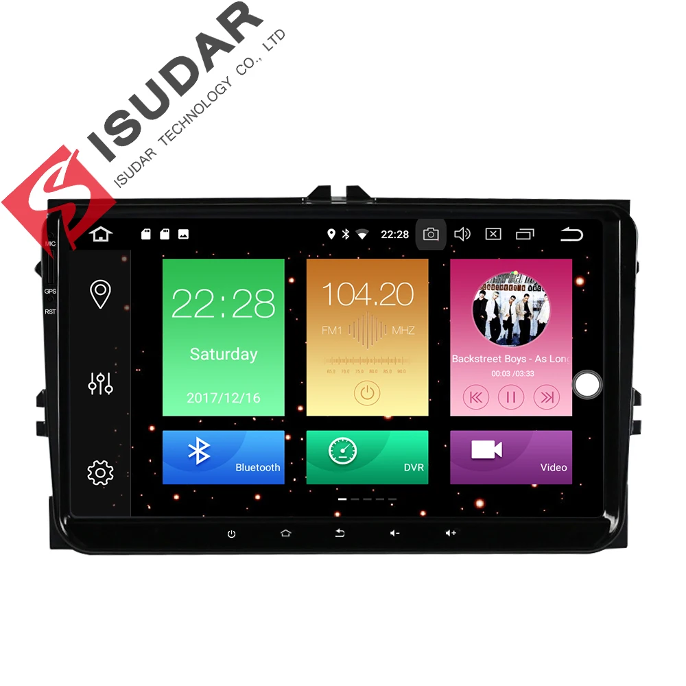 Isudar Car Multimedia Player font b GPS b font Android 8 0 For VW Golf Tiguan