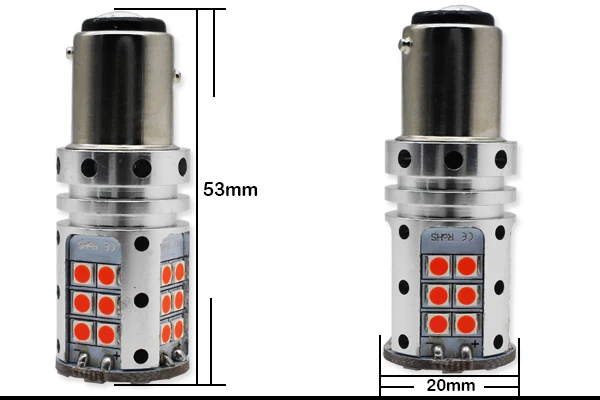 Luzes de Led para Carro Traseiras de Freio de Carro Lâmpadas de Estacionamento de Neblina 12v sem Erro Ijdm Lâmpadas Canbus - 5w Bay15d Bat15d 3030 32smd 1157 P21 9 Ijdm luzes de led para carro, lâmpadas