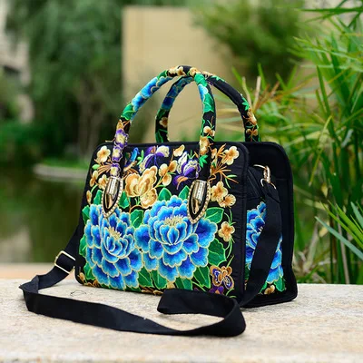 Модная многофункциональная женская сумка с вышивкой! Универсальная ручная работа с цветочной вышивкой через плечо и сумки в винтажном стиле для женщин - Цвет: 5