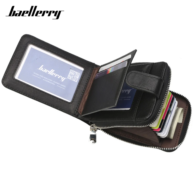Baellerry кожаный бумажник для визиток мужской складной выдвижной держатель карт