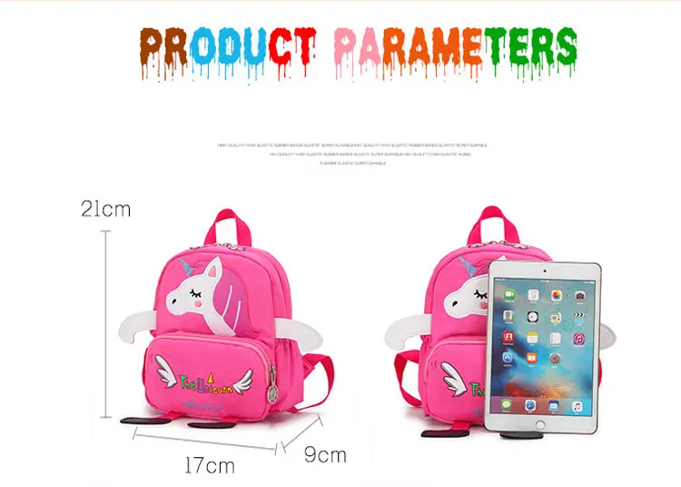 Рюкзак с объемным рисунком пони для девочек; детская школьная сумка; Детский рюкзак; детская сумка с защитой от потери; Cartoo Unicorn; детская сумка; Mochila Infantil
