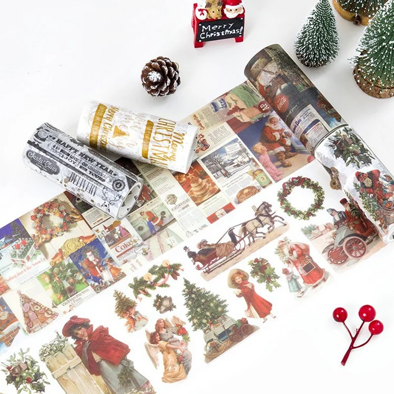 

10cm*5m Vintage Christmas washi tape diy decoration for scrapbooking masking tape adhesive tape