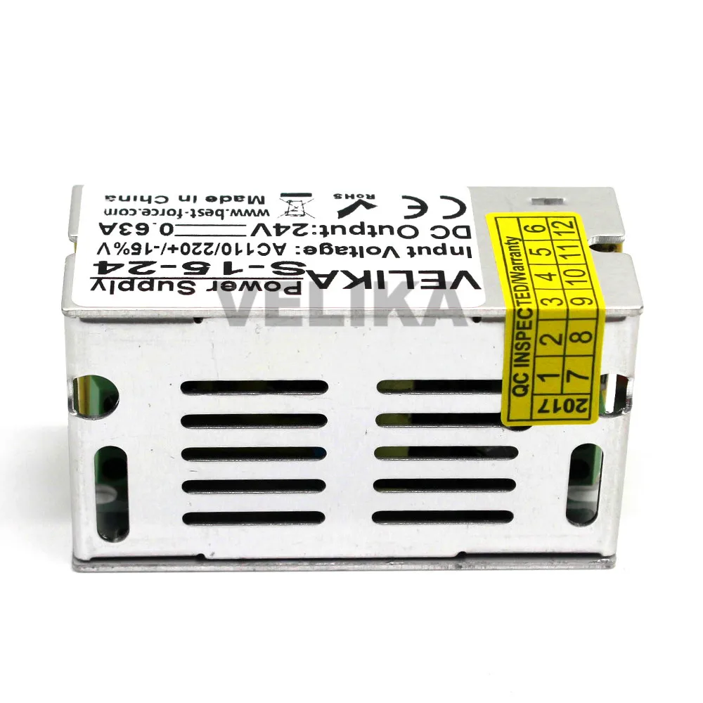 Драйвер источника питания Mini Size DC24 0 63 A 15 Вт AC DC 24 В источники для светодиодной