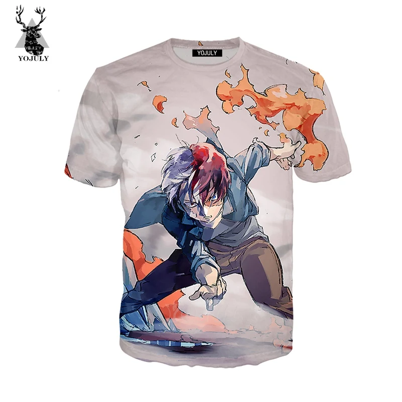 

YOJULY 3D Print Unisex Anime My Hero Academia Todoroki Shoto Casual O-neck T-shirt/Sweatshirt/Hooded hoodies/Jacket A254