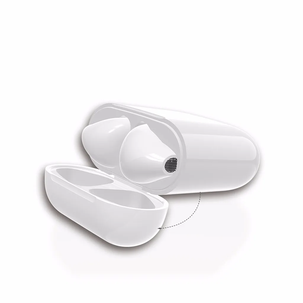 Беспроводной зарядный Чехол-приемник для Apple Airpods QI standard Airpods, беспроводной приемник, совместимый с любым беспроводным зарядным устройством