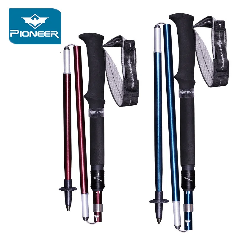 Sección 5 plegable de la luz Ultra-bastón senderismo nórdico Alpenstocks de aluminio carbono tungsteno senderismo palos ajustable polo Sección 5 plegable de la luz Ultra-bastón senderismo nórdico Alpenstocks de aluminio carbono tungsteno senderismo palos ajustable polo