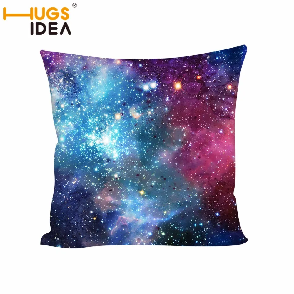 HUGSIDEA Space Galaxy Print Pillow Case 45*45cm Multicolor Polyester
