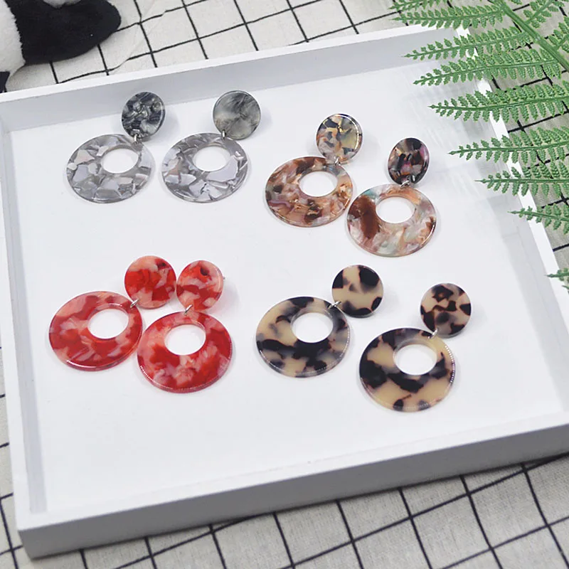 

Japan Retro Fashion Earrings For Women Healthy Acetic Acid Sheet Trendy Women Jewelery Hot Sell 100% New Women Earrings