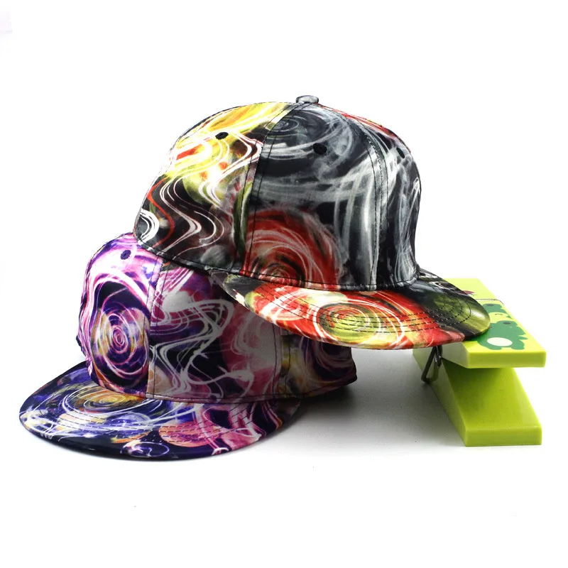 

OL Cool Colorful Striped baseball cap fitted hat Casual cap panel hip hop snapback hats Hip Hop cap for men women unisex