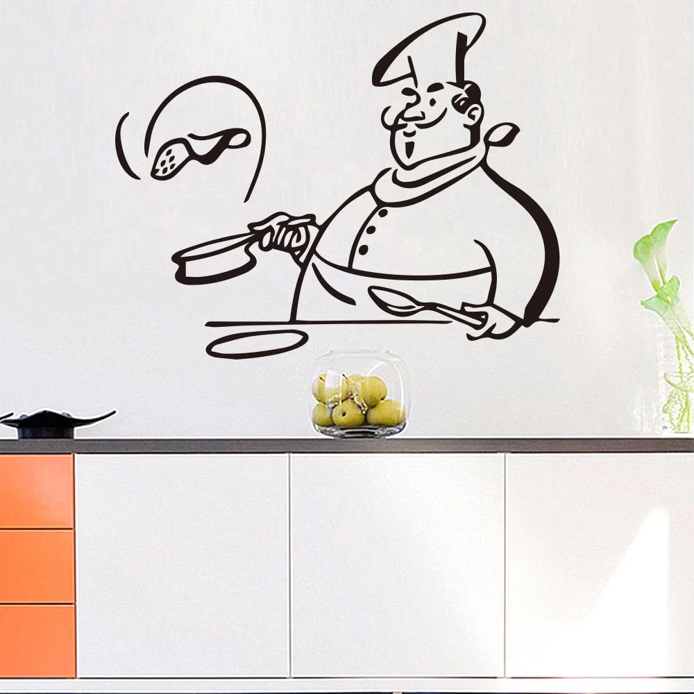 Kitchen Cooking Chef Removable Wall Sticker for Kids Livingroom Windows Glass Decor Home Cabinet Tile Carved Stickers MeleStore Kitchen Cooking Chef Removable Wall Sticker for Kids Livingroom Windows Glass Decor Home Cabinet Tile Carved Stickers MeleStore