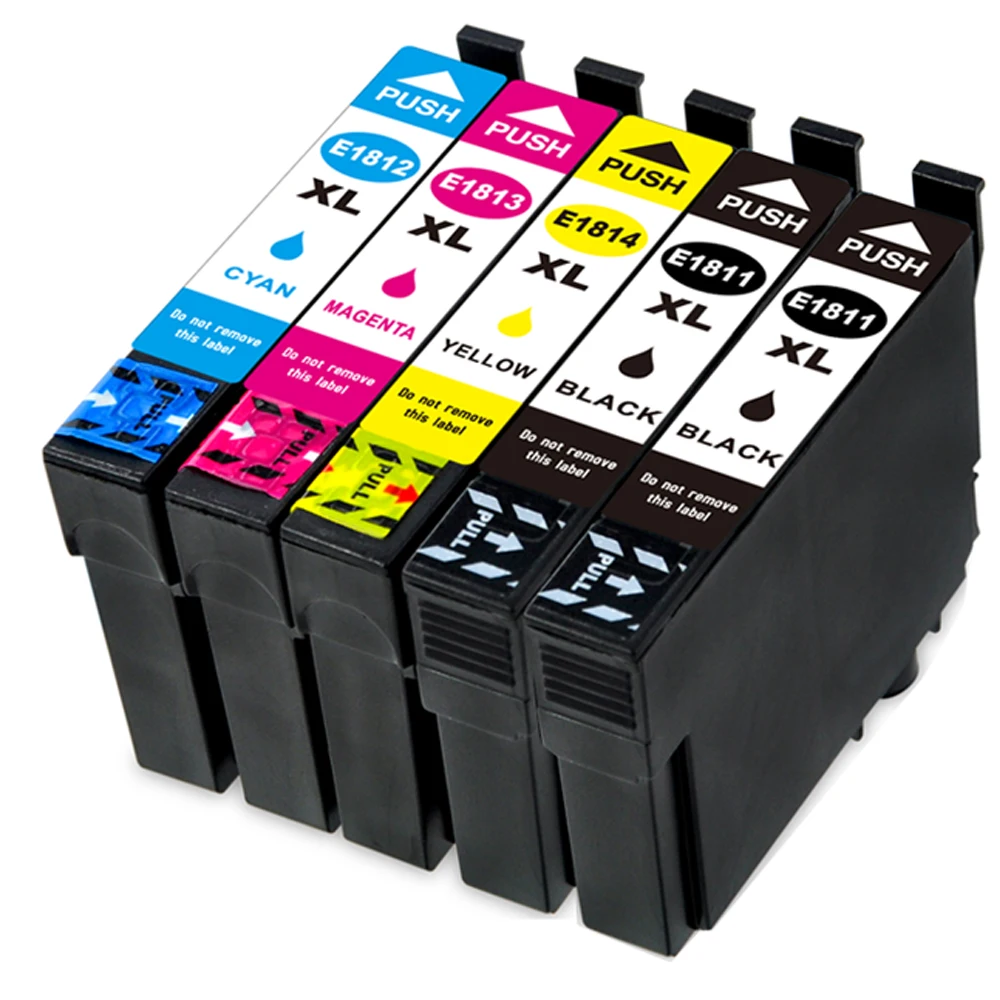 

5 pcs 2b+1c+1m+1y T1811 T1812 T1813 T1814 ink cartridge for Expression Home XP-30 102 202 205 302 305 402 405 215 315 412 ink