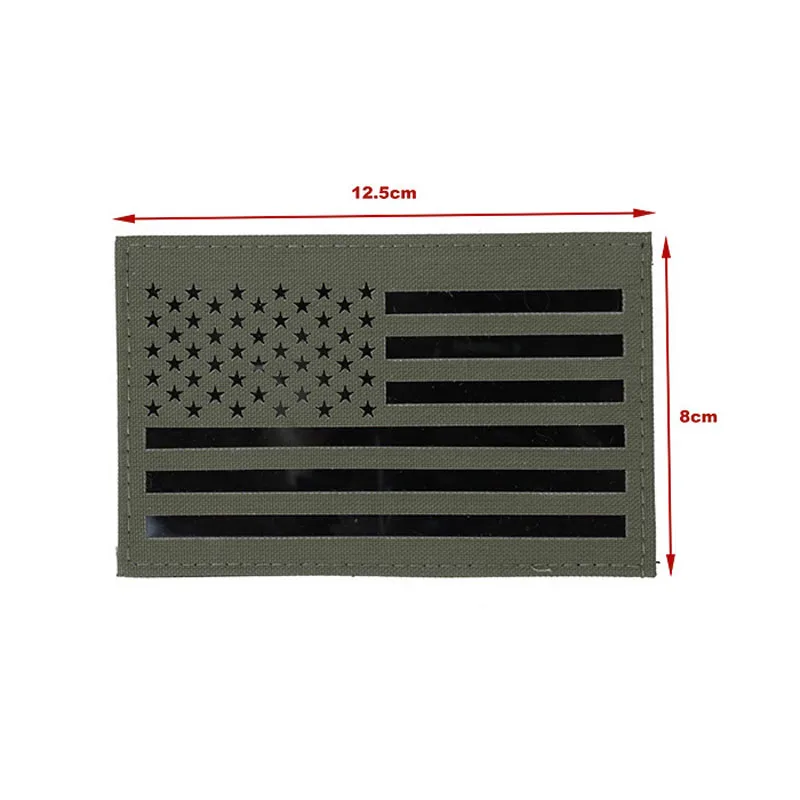 TMC2277 Military Huntting Large US Flag Patches Badge Infrared Patch 12.7x7.9cm RG Color Free shipping | Спорт и развлечения