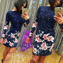 New Summer Style Sheath Dresses Casual Ladies dress Women clothing elegant sexy fashion o-neck printed dresses