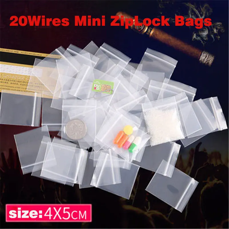 mediakits.theygsgroup.com : Buy 20 Wires Mini Zip Lock Bags 100Pcs/Lot Thicken Plastic Packaging Bags Small ...