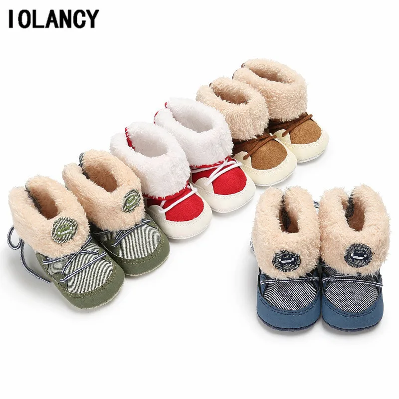 От 0 до 1 года, новинка, Зимняя Теплая Обувь для новорожденных мальчиков и девочек, обувь для малышей, хлопковые мягкие Нескользящие зимние ботинки ботиночки, BS070