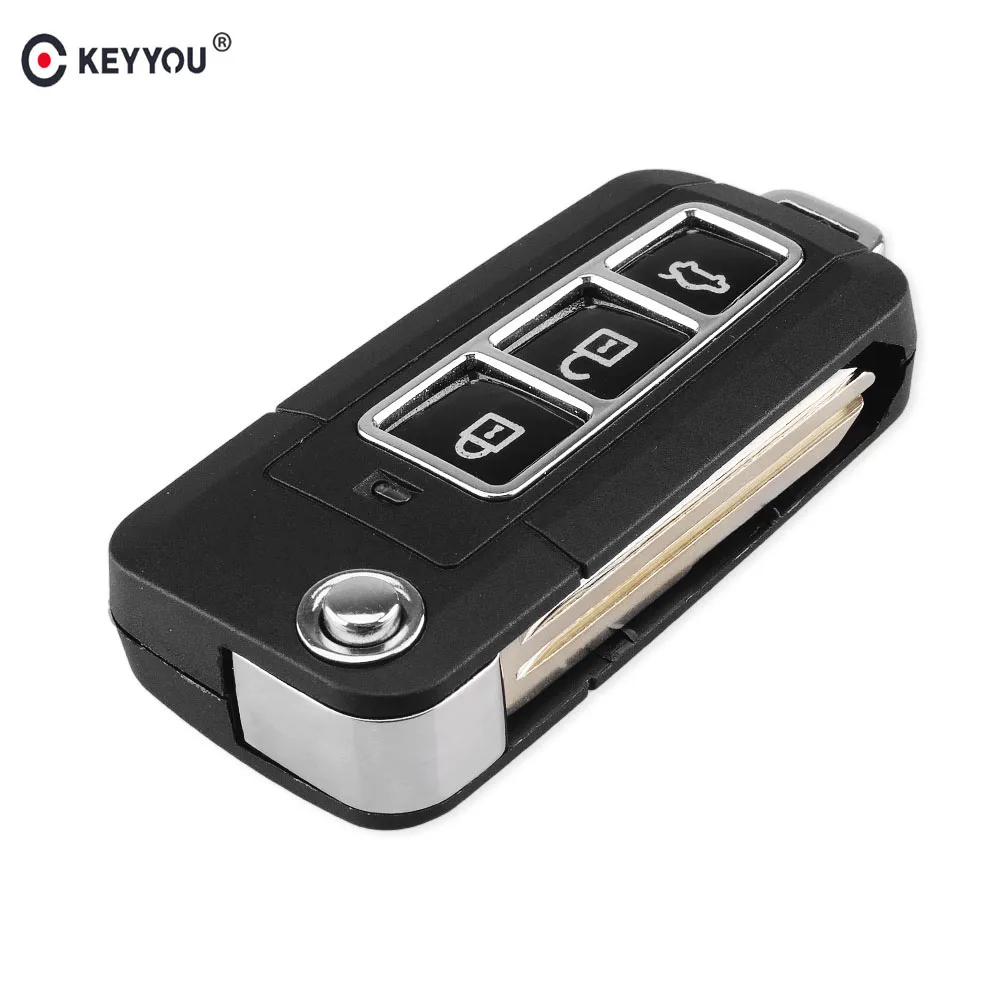 

KEYYOU For Kia Sportage Forte Cerato Carens Car Key 2/3/3+1 Buttons Modified Flip Folding Remote Car Key Shell Case Car Style