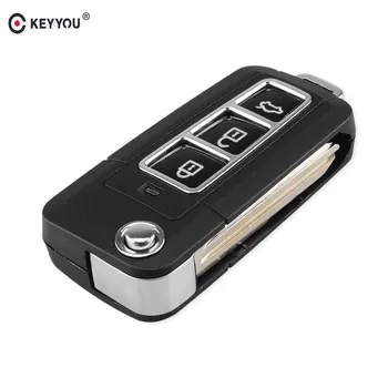 

KEYYOU For Kia Sportage Forte Cerato Carens Car Key 2/3/3+1 Buttons Modified Flip Folding Remote Car Key Shell Case Car Style