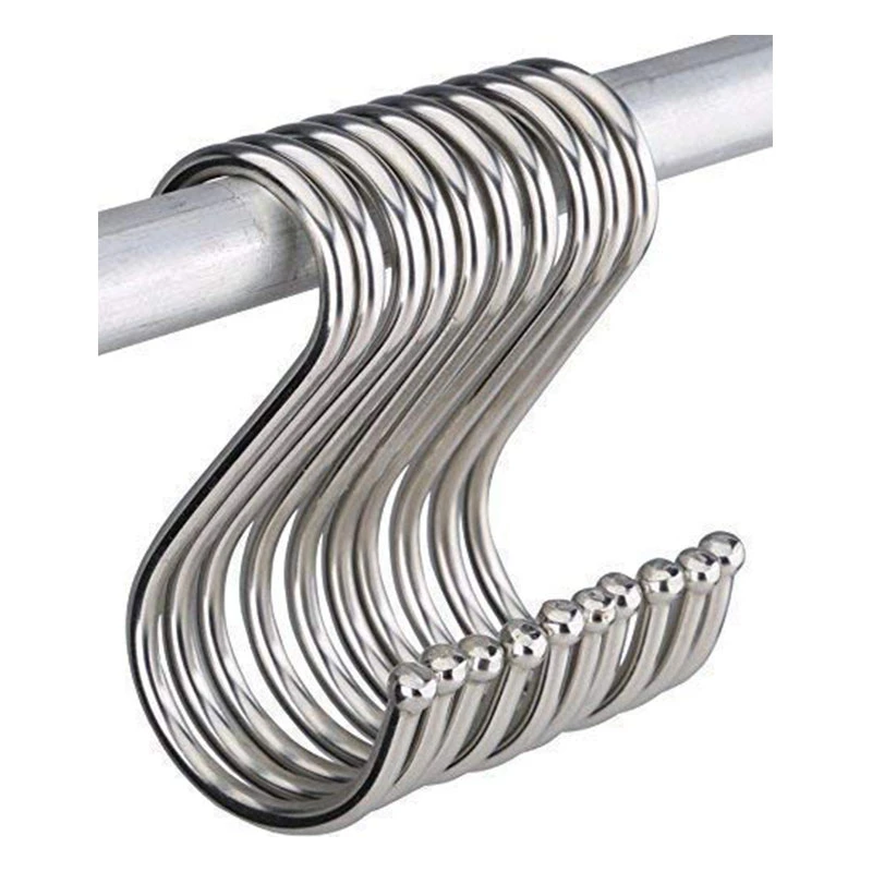 10 Pcs/set S Hooks Round S Shaped Hooks S Hanging Hooks Hangers in