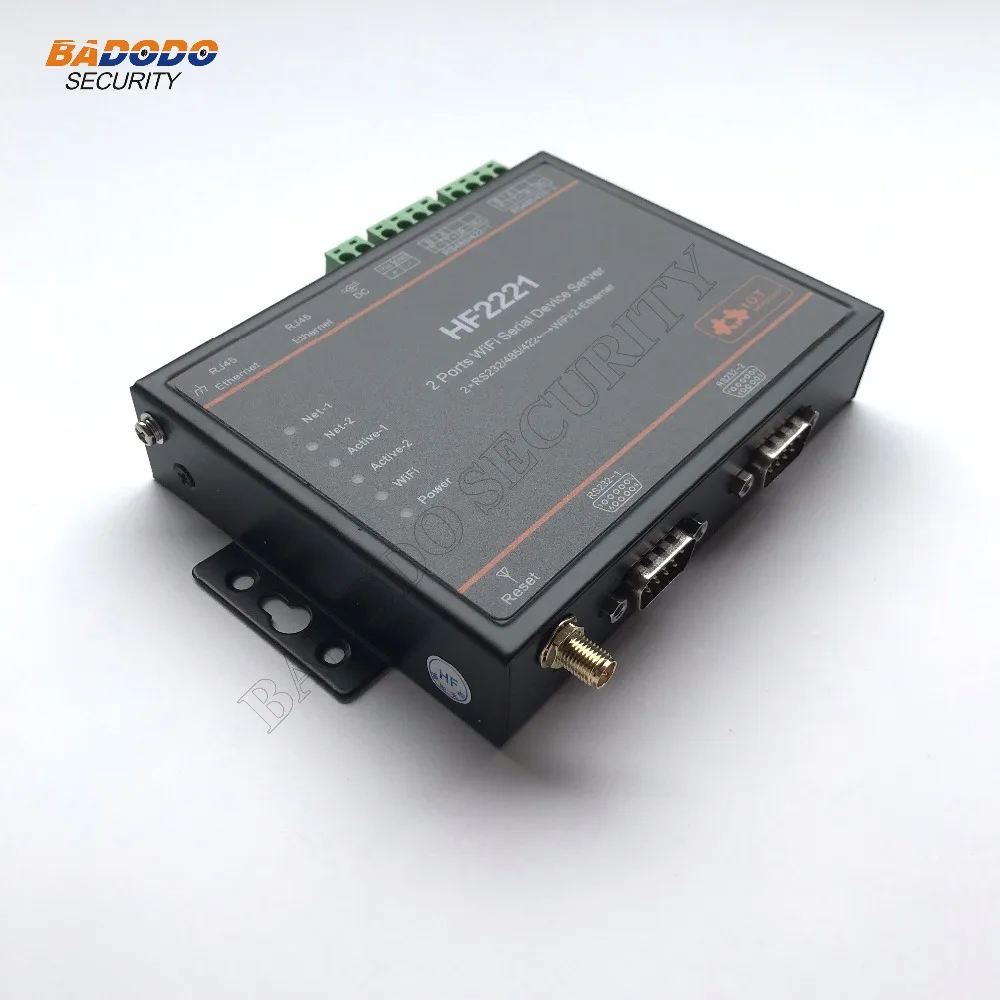 HF2221 2 Последовательный порт WiFi серийный Серверный модуль RS232/RS485/RS422 к WiFi/Ethernet двухсторонняя прозрачная передача Серийный Сервер