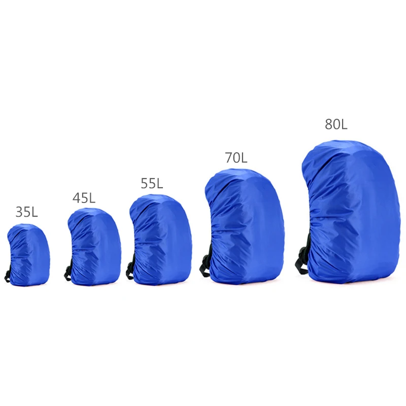 35L-80L Открытый спортивный водонепроницаемый рюкзак Кемпинг Туризм Велоспорт пылезащитный дождевик портативный Противоугонный мешок дождевик синий черный