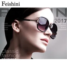 FEISHINI элегантные модные очки UVB усталостная прочность большие Поляризованные Солнцезащитные очки женские брендовые дизайнерские винтажные овальные