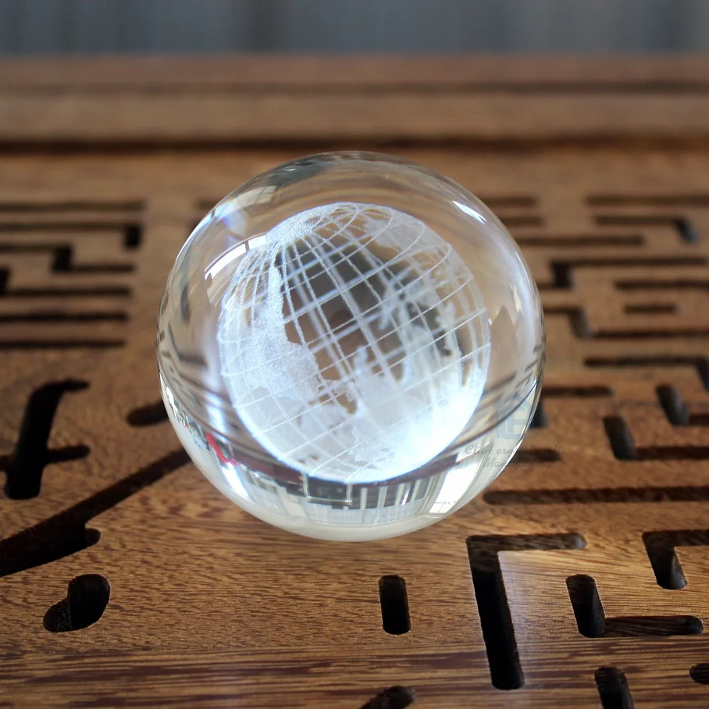 crystal 3D globe ball