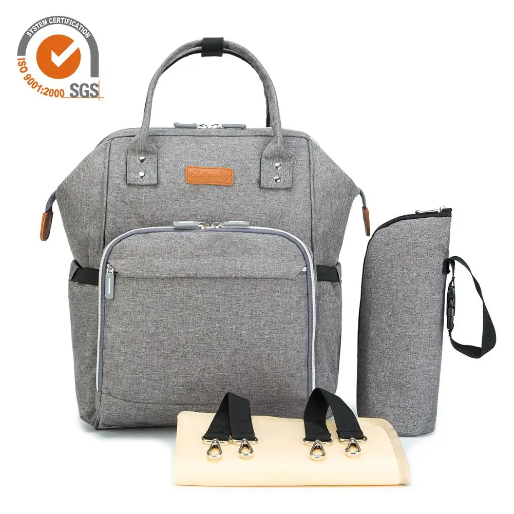 

Multifunctional Fashionable Large-Capacity Nappy Bag Backpack With Wide Open Design Changing Pad Insulated Cooler Pocket