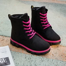 Высокое качество; бренд года; новые женские зимние ботинки; теплые водонепроницаемые женские зимние ботинки на плоской подошве; ботильоны