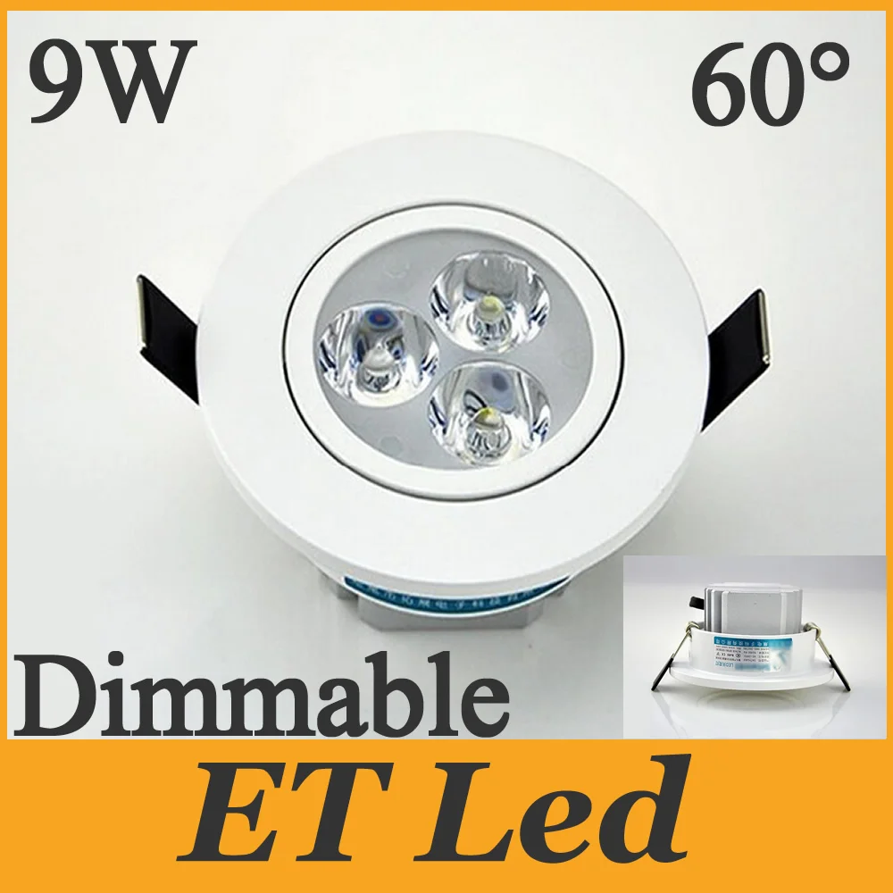 Cheapest led Dimmable downlight 9W led recessed ceiling down lights AC