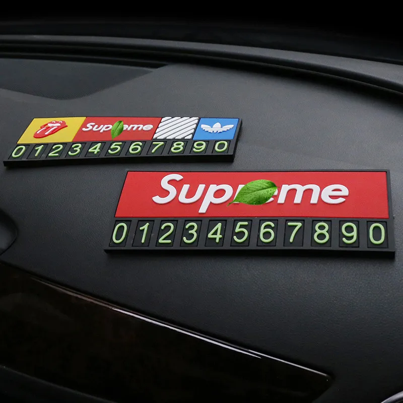 

1 Hot Sale Universal Temporary Car Parking Card Magnetic Phone Number Card Plate Sucker Car Sticker Car Accessories