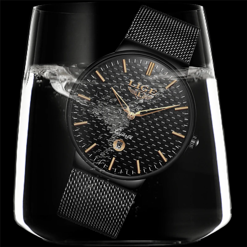 Top Brand Luxury Gold Watch Men Ultra Thin Quartz Waterproof Sport Watch Men's Casual Watches Date Male Clock Relogio Masculino
