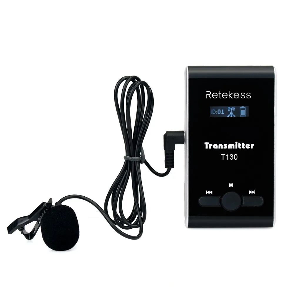 

Retekess T130 Portable Wireless Transmitter 195-230MHz For Tour Guide System/Simultaneous /Meeting/Church/Wireless Teaching