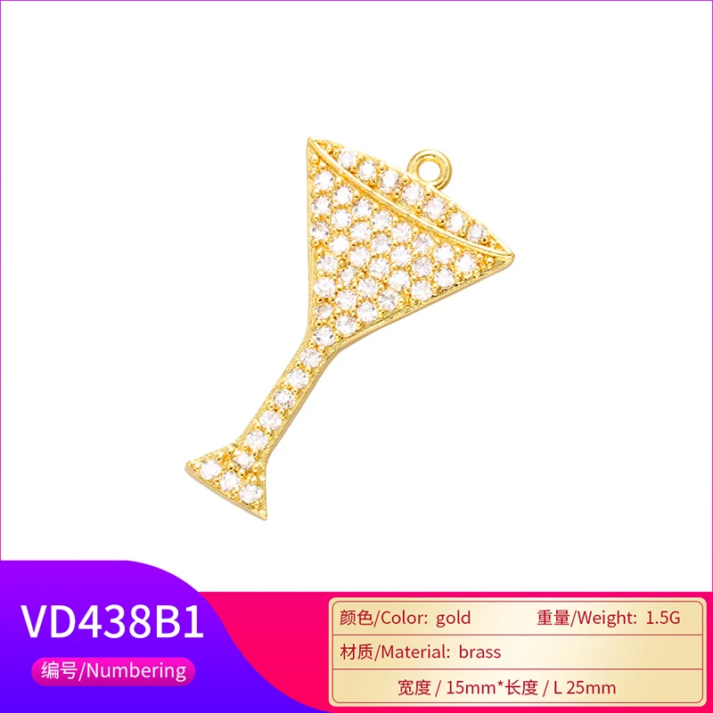 ZHUKOU 15x25 мм модные Хрустальный Бокал кулон для женщин цепочки и ожерелья серьги браслет ювелирные изделия интимные Аксессуары Модель: VD438