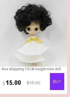 10 см DIY завод blyth мини кукла длинные волосы