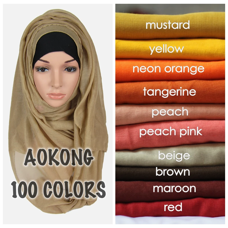 10pcs/Lot Women Solid Maxi Scarves Stole Oversize Islamic Shawls Foulard  Head Wraps Soft Long Muslim Viscose Plain Hijabs - AliExpress