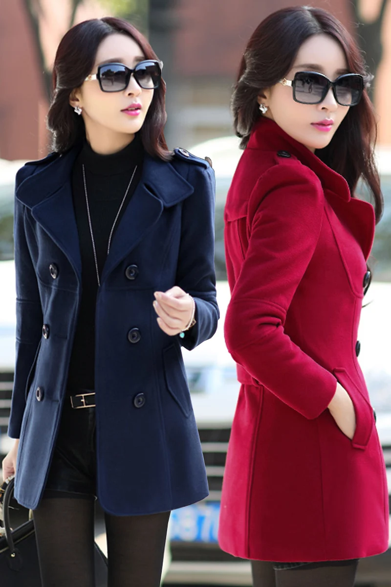 Однотонные длинные пальто, Дизайнерская верхняя одежда для женщин, весенне-осеннее тонкое пальто, утолщенное, средней длины, зима