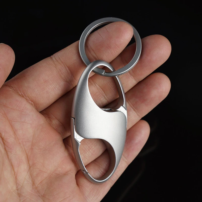

304 Stainless Steel EDC Hook Men Women Keychains Car Key Chain Creative Shape Key Ring Holder Bag Charm Pendant Accessories