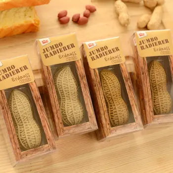 

1piece New Cute Kawaii Peanut Rubber Eraser Lovely Korean Stationery For Kids Children School Supplies Free shipping
